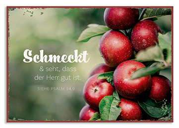 Metallschild klein - Schmeckt und seht (Äpfel) Metallschild klein - Schmeckt und seht (Äpfel)