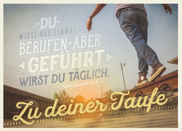 Faltkarte - Zu deiner Taufe - Geführt Faltkarte - Zu deiner Taufe - Geführt