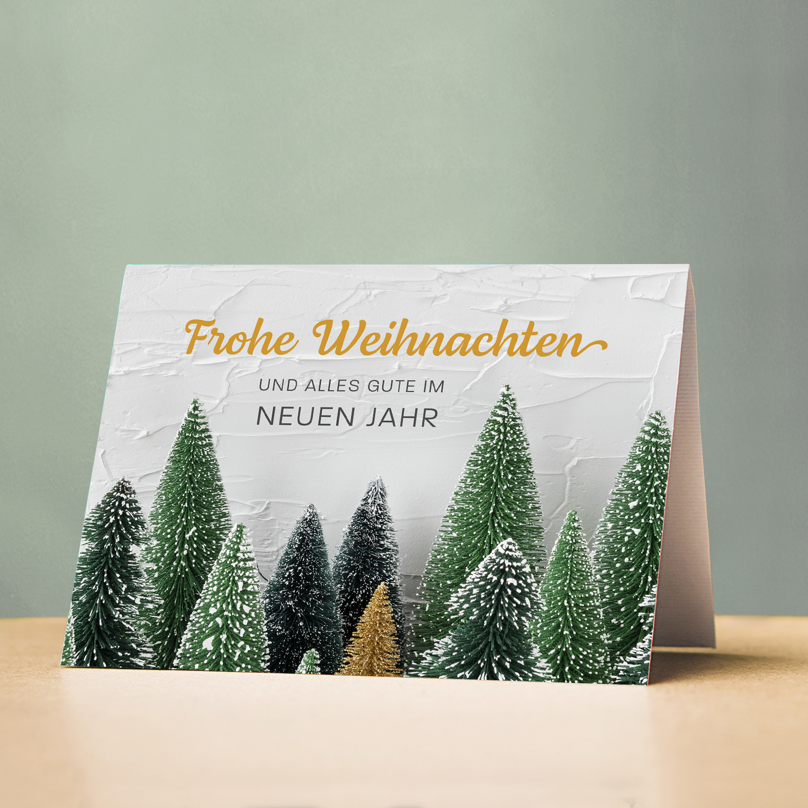 Firmen-Weihnachtskarte „Frohe Weihnachten“ | Winterwald