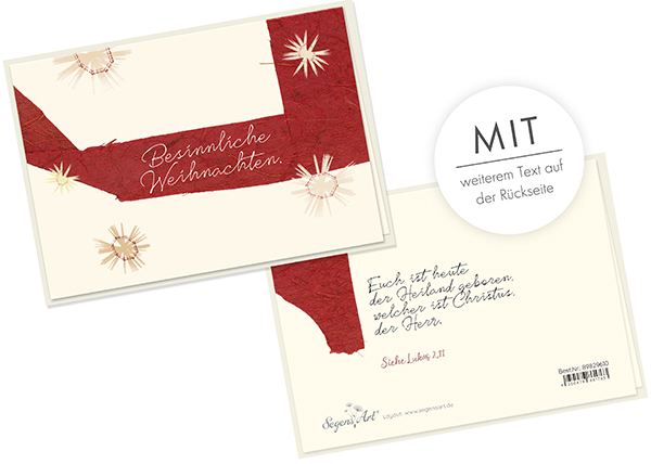 Faltkarte Naturpapier - Besinnliche Weihnachten Faltkarte Naturpapier - Besinnliche Weihnachten