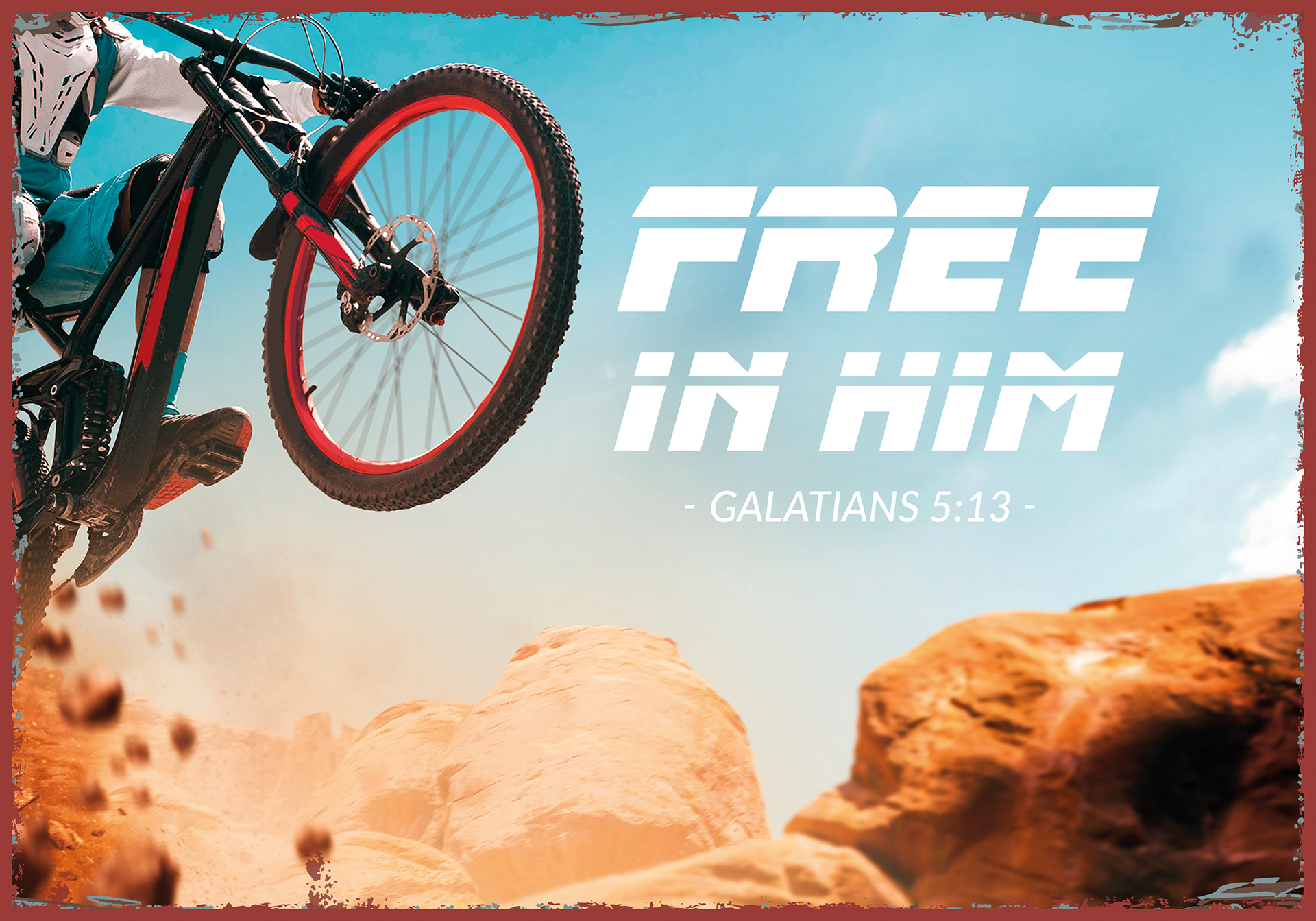 Metallschild klein - Free in him