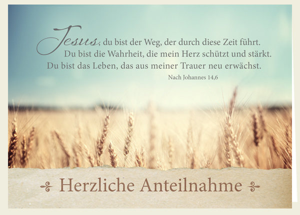 Faltkarte - Herzliche Anteilnahme Faltkarte - Herzliche Anteilnahme