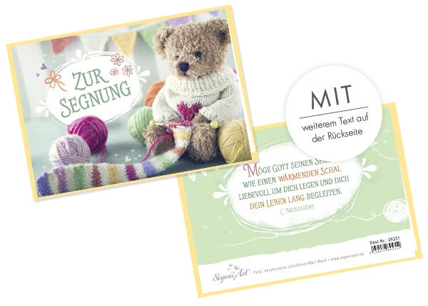Faltkarte - Zur Segnung (Teddy)