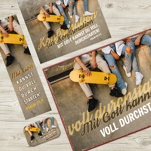 Geschenkset Konfirmation – Mit Gott durchstarten (Skateboard) Geschenkset Konfirmation – Mit Gott durchstarten (Skateboard)