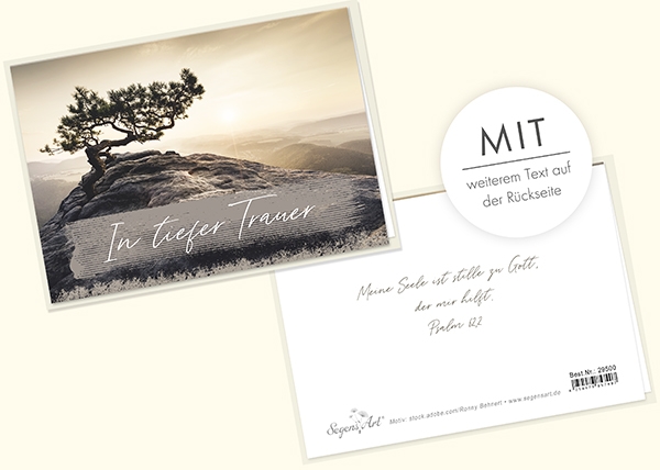 Faltkarte - In tiefer Trauer Faltkarte - In tiefer Trauer