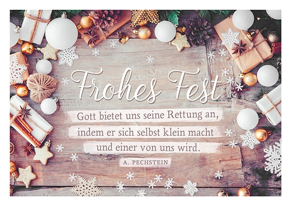 Postkarte - Frohes Fest – Seine Rettung Postkarte - Frohes Fest – Seine Rettung