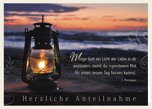 Faltkarte - Herzl. Anteilnahme – Licht der Liebe Faltkarte - Herzl. Anteilnahme – Licht der Liebe