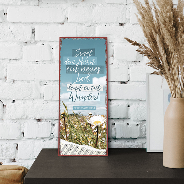 Metallschild lang - Singt dem Herrn Metallschild lang - Singt dem Herrn