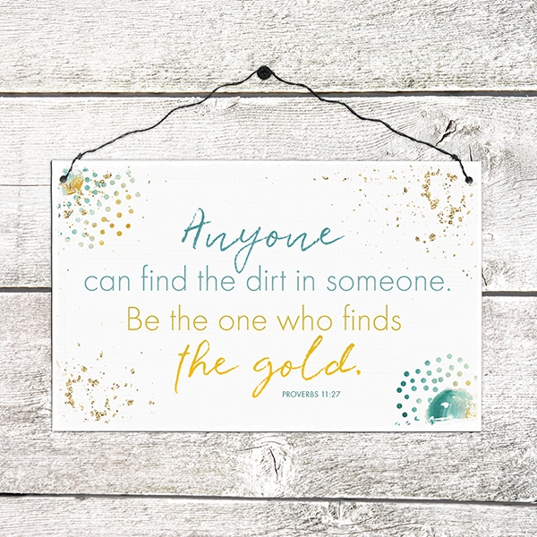 Holzschild groß - Find the gold Holzschild groß - Find the gold