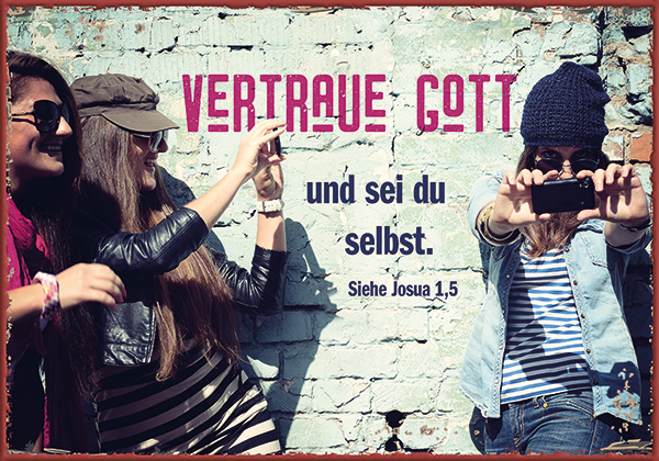 Metallschild klein - Vertraue Gott (Foto) Metallschild klein - Vertraue Gott (Foto)