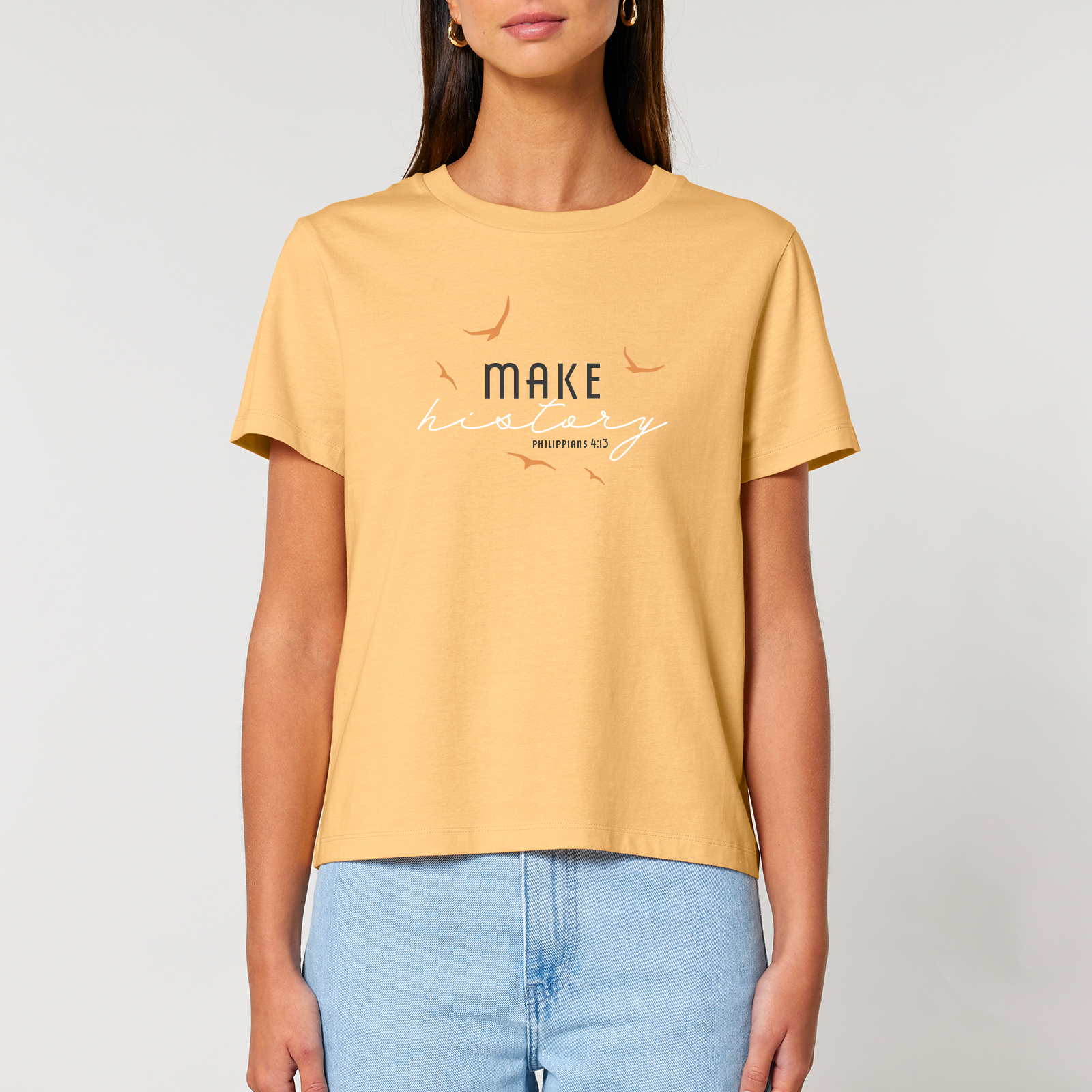 T-Shirt Make history (orange)-XL