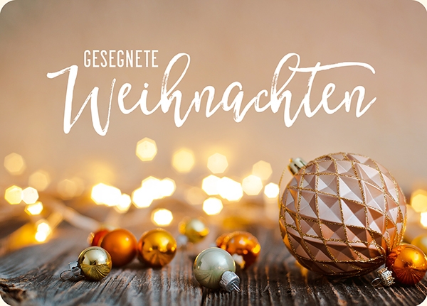 XL-Postkarte Big Blessing - Gesegnete Weihnachten (Kugeln)