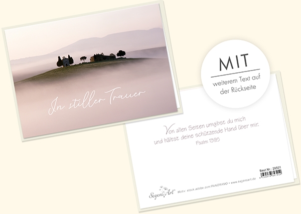 Faltkarte - In stiller Trauer - Du umgibst mich Faltkarte - In stiller Trauer - Du umgibst mich