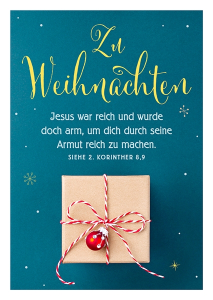 Postkarte - Zu Weihnachten – Jesus war reich Postkarte - Zu Weihnachten – Jesus war reich