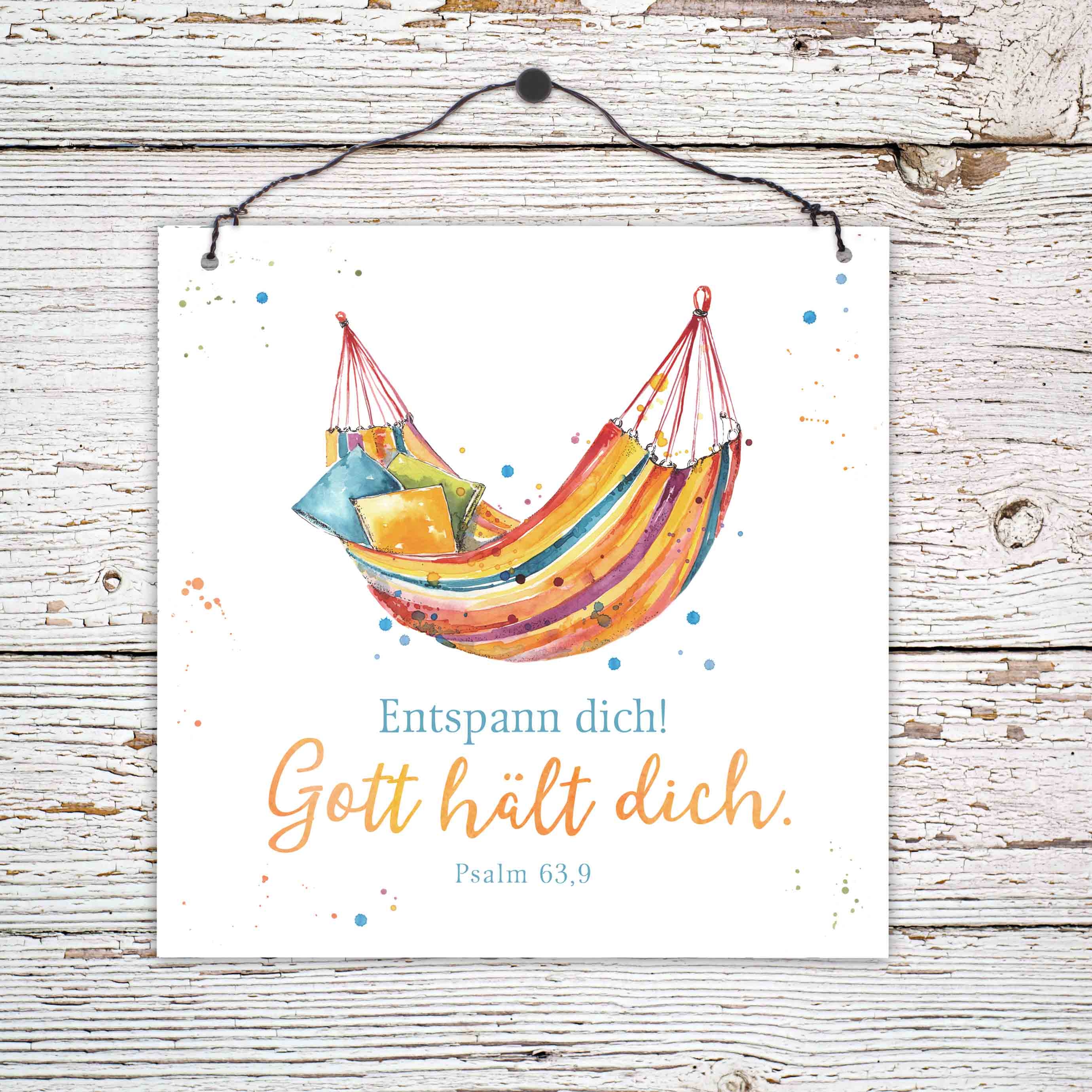 Holzschild klein - Gott hält dich Holzschild klein - Gott hält dich