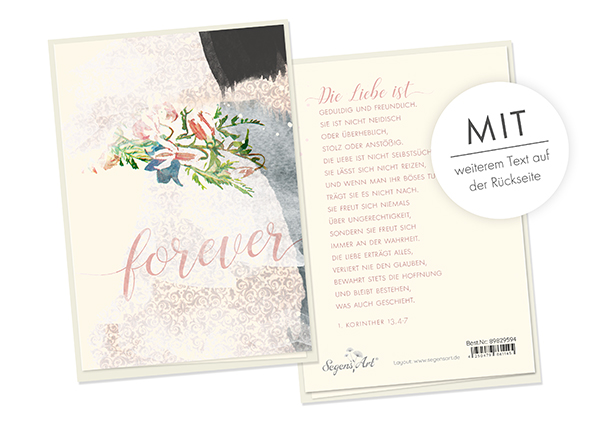 Faltkarte Naturpapier - Hochzeit - Forever Faltkarte Naturpapier - Hochzeit - Forever