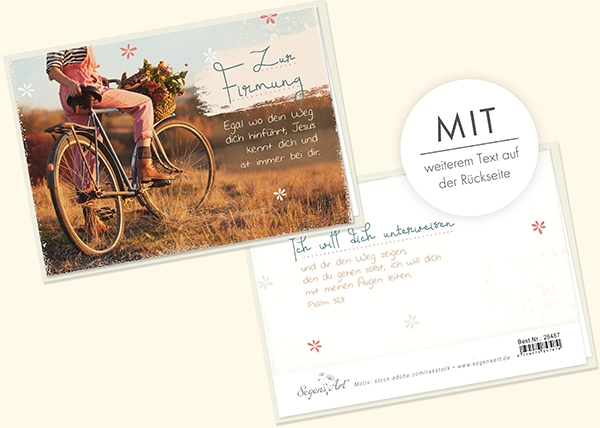 Faltkarte - Zur Firmung (Fahrrad) Faltkarte - Zur Firmung (Fahrrad)