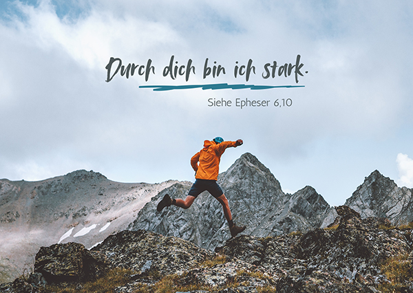 Postkarte - Durch dich bin ich stark