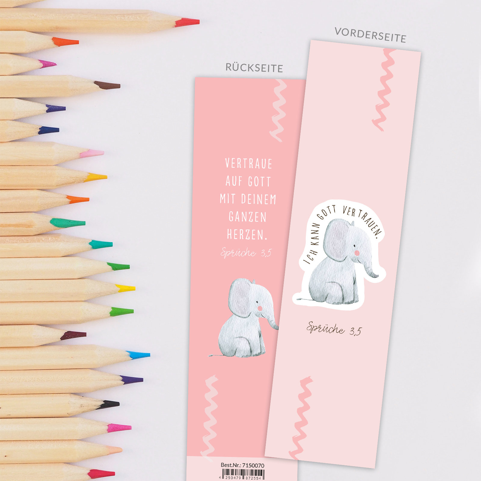 Lesezeichen für Kinder - Ich kann Gott vertrauen - Affirmation