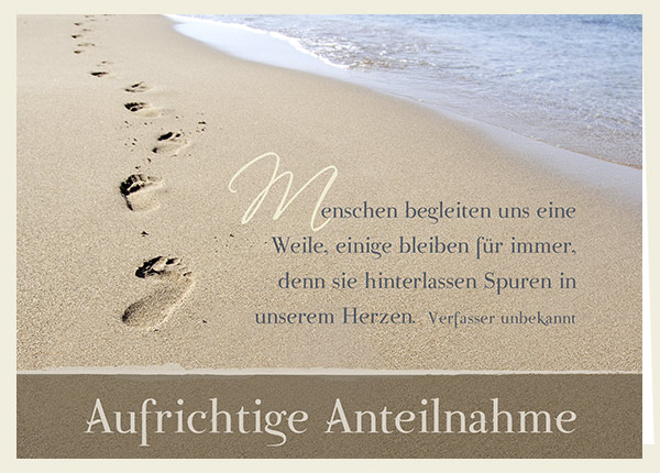 Faltkarte - Aufrichtige Anteilnahme Faltkarte - Aufrichtige Anteilnahme