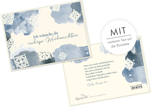 Faltkarte Naturpapier - Ruhige Weihnachten Faltkarte Naturpapier - Ruhige Weihnachten