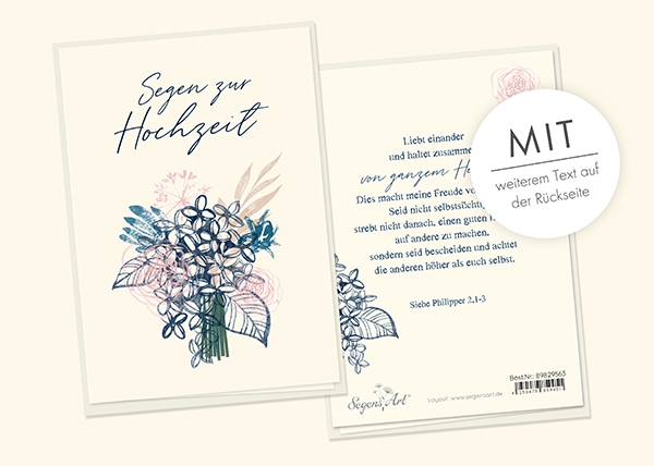 Faltkarte Naturpapier - Segen zur Hochzeit - Liebt einander Faltkarte Naturpapier - Segen zur Hochzeit - Liebt einander