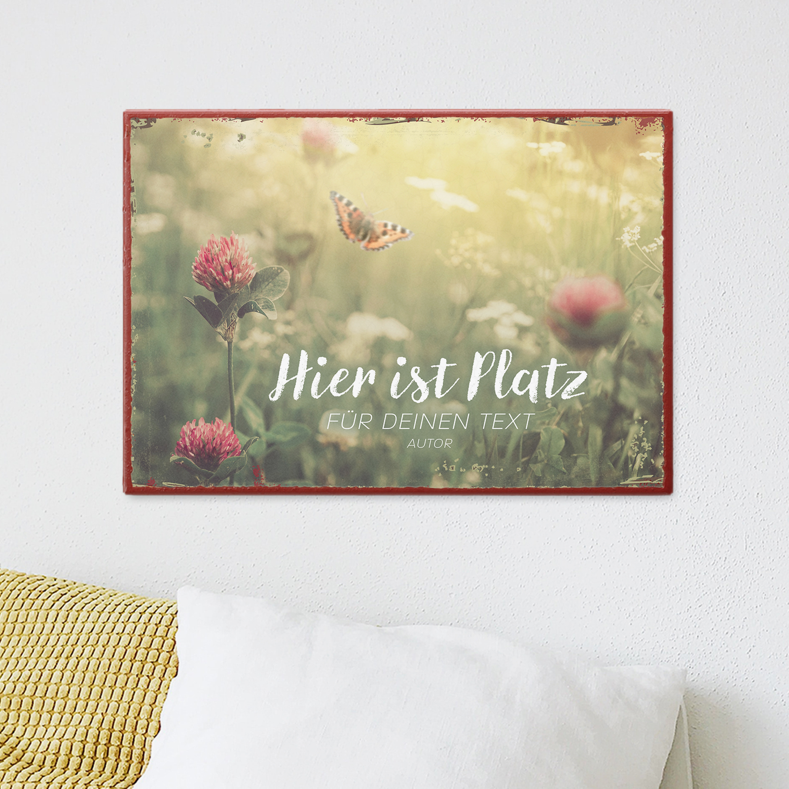 Individuelles Metallschild klein - Schmetterling, Natur