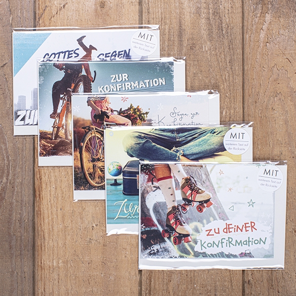 Faltkarten-Set rechteckig - Konfirmation Faltkarten-Set rechteckig - Konfirmation