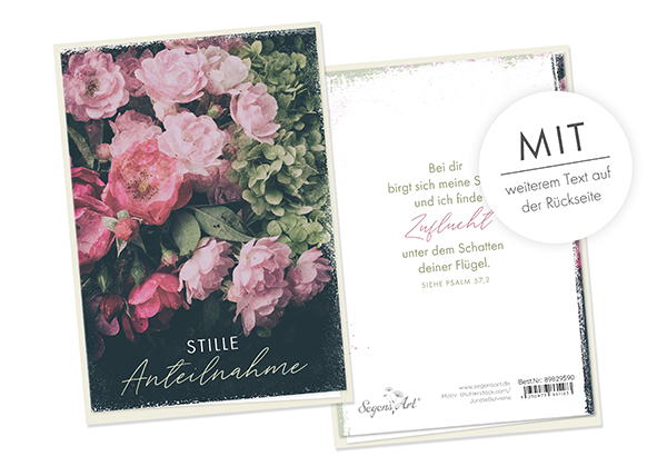 Faltkarte - Stille Anteilnahme - Zuflucht Faltkarte - Stille Anteilnahme - Zuflucht
