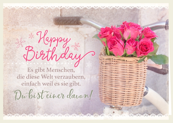 Faltkarte - Happy Birthday - Die Welt verzaubern Faltkarte - Happy Birthday - Die Welt verzaubern