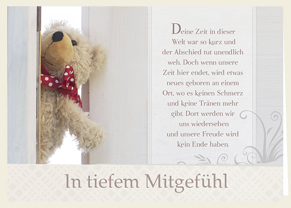 Faltkarte - In tiefem Mitgefühl Faltkarte - In tiefem Mitgefühl