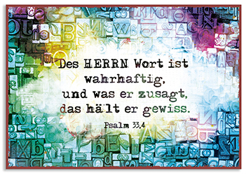 Metallschild klein – Des Herrn Wort