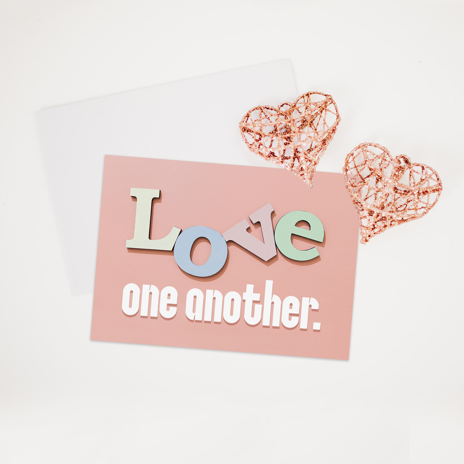 Minigrußkarte - Love one another