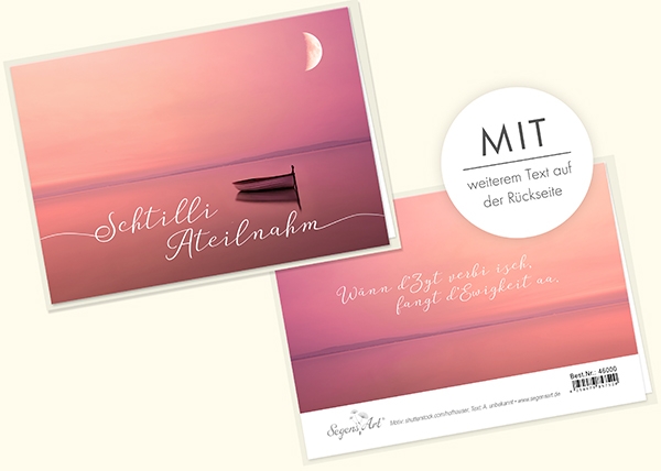 Faltkarte - Schtilli Ateilnahm (Schweizerdeutsch) Faltkarte - Schtilli Ateilnahm (Schweizerdeutsch)