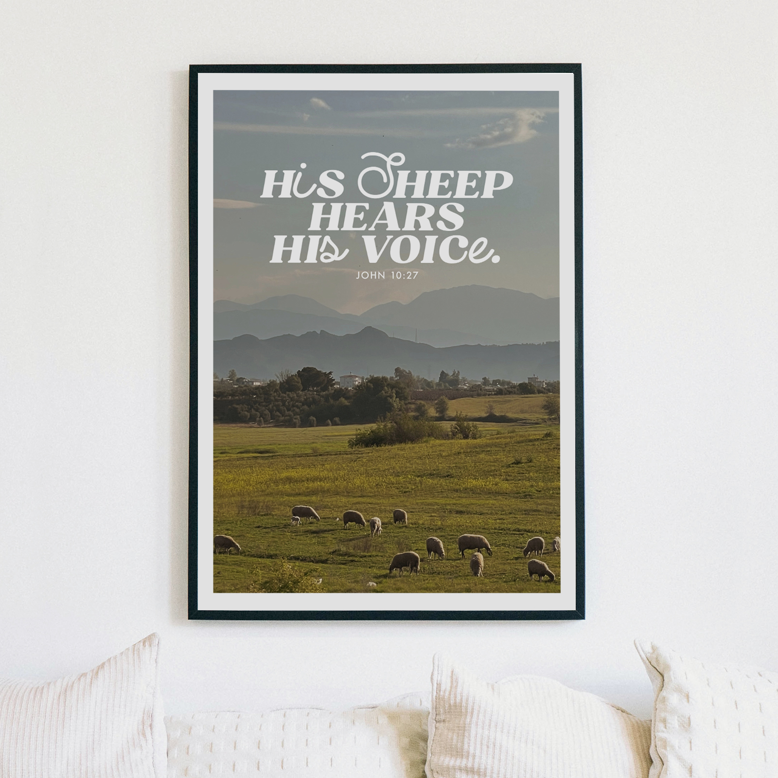 Poster - His sheep hears his voice