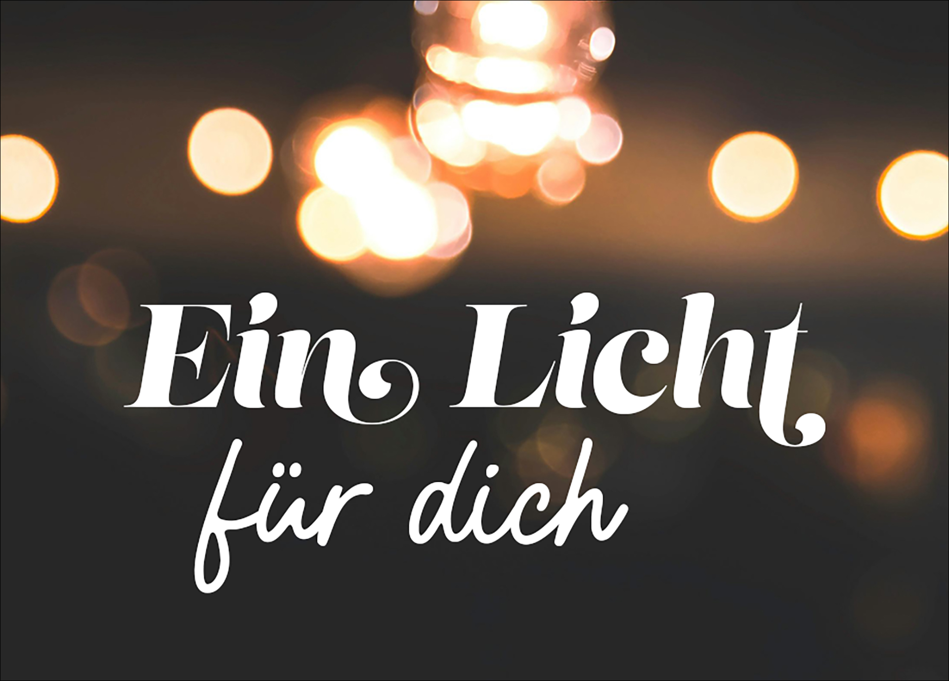 Minigrußkarte - Ein Licht für dich