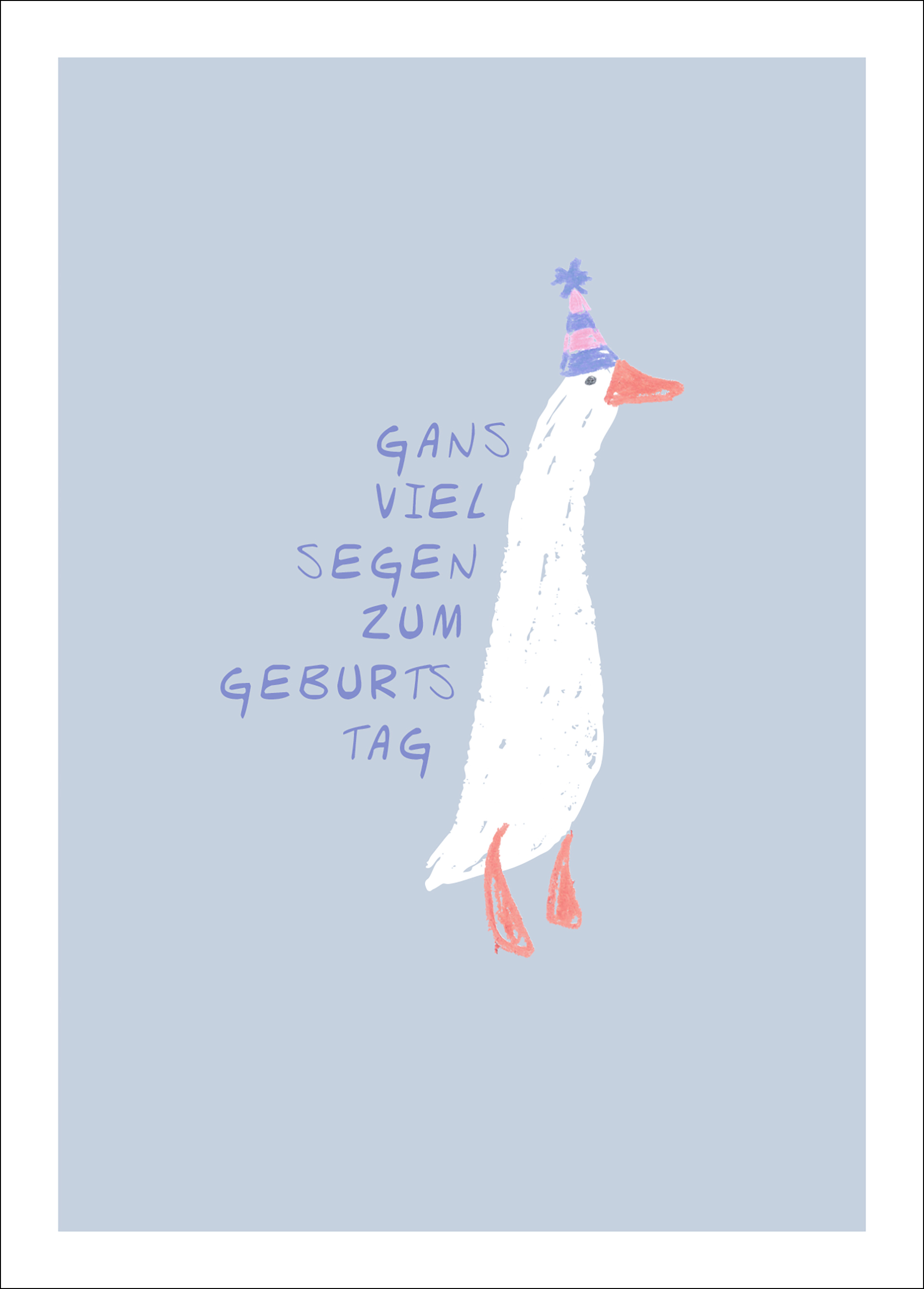 Postkarte - Gans viel Segen