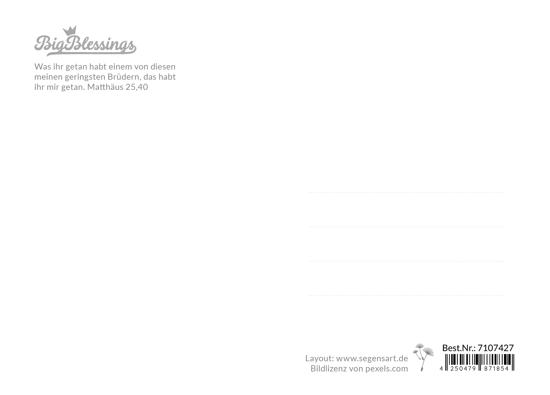 XL-Postkarte - Love like Jesus
