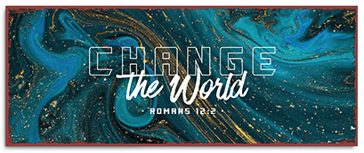 Metallschild lang – Change