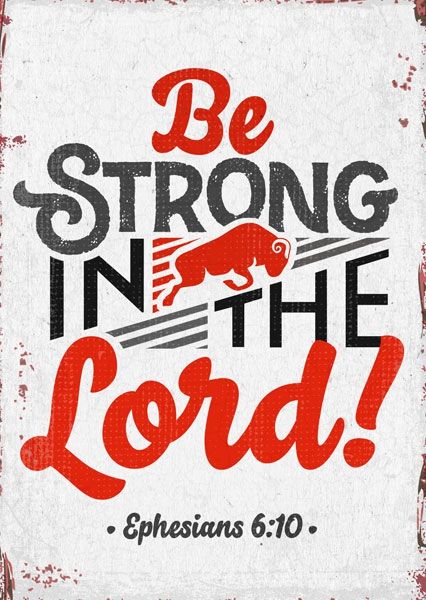 Postkarte - Be strong in the Lord