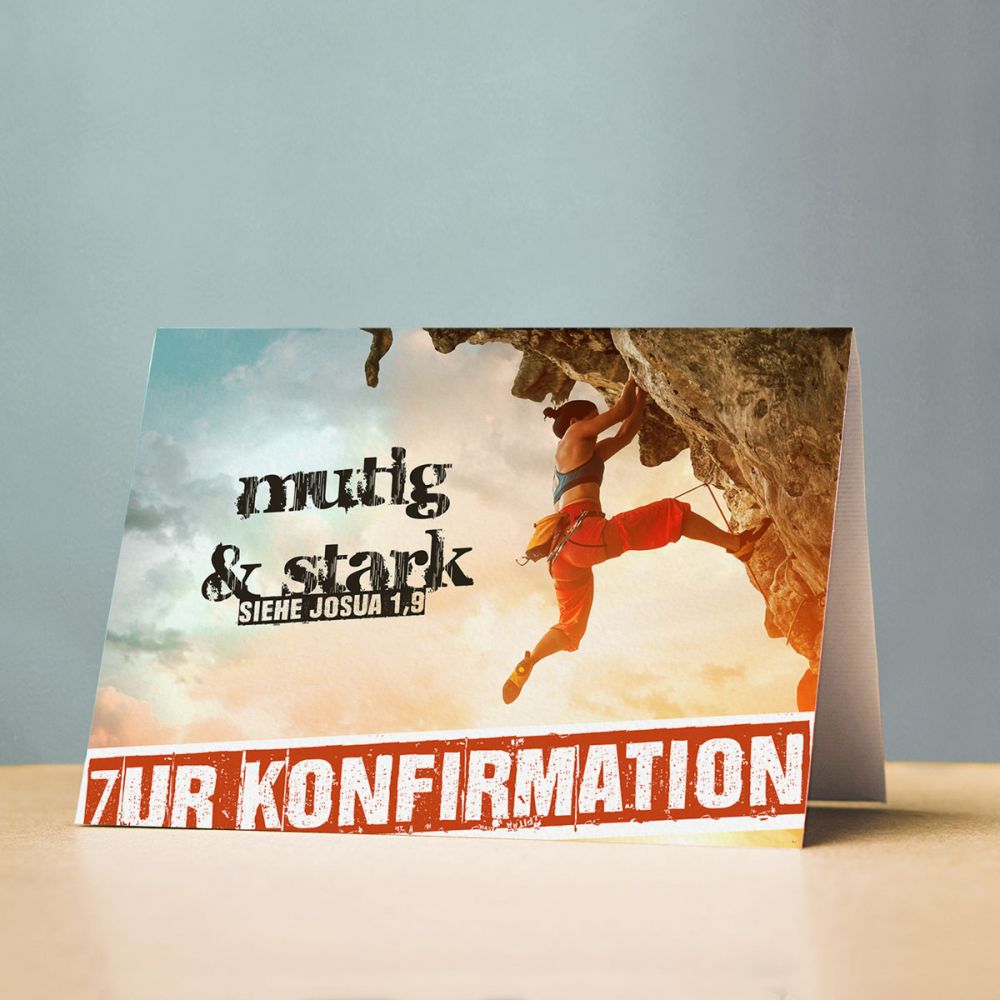 Faltkarte - Zur Konfirmation (Klettern)