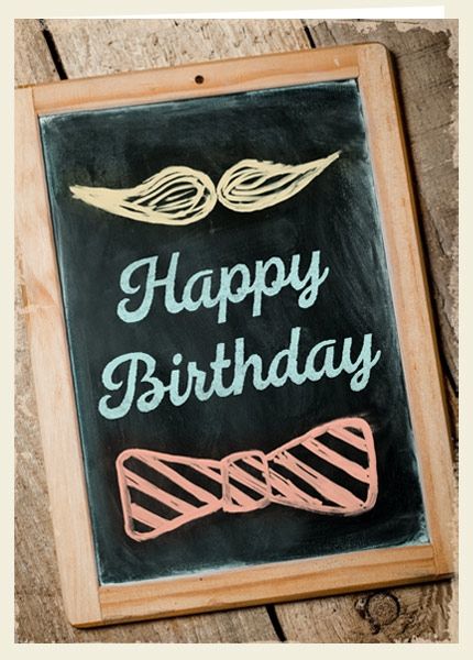 Doppelkarte - Happy Birthday (Tafel)