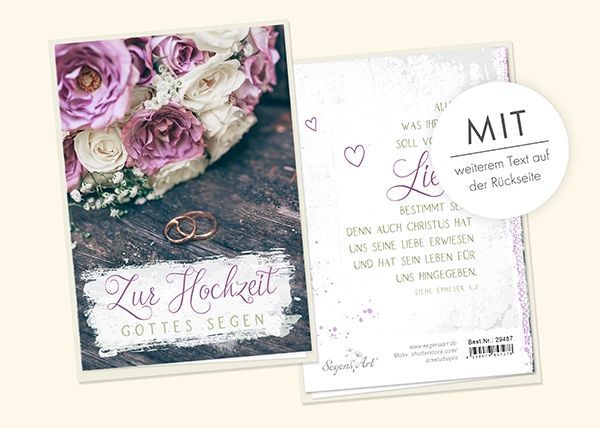 Doppelkarten-Set rechteckig - Hochzeit - FJ 2020