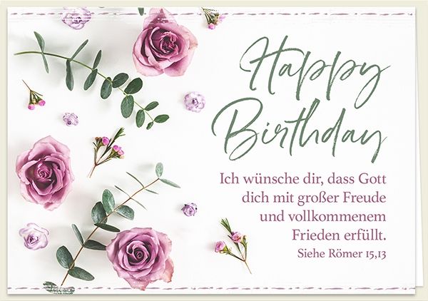 Doppelkarte - Happy Birthday - Ich wünsche dir
