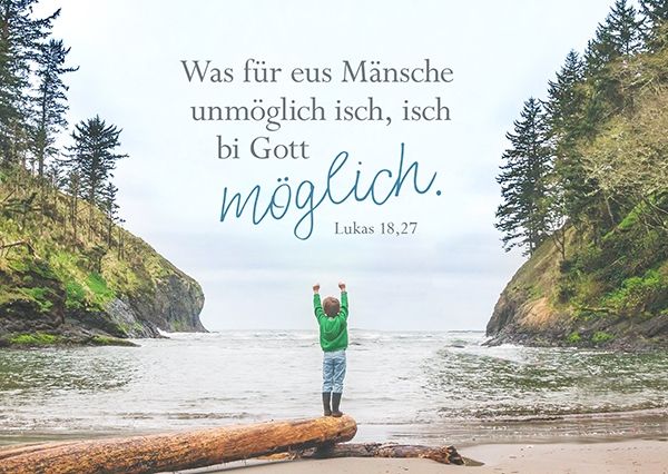Postkarte - Bi Gott möglich (Schweizerdeutsch)