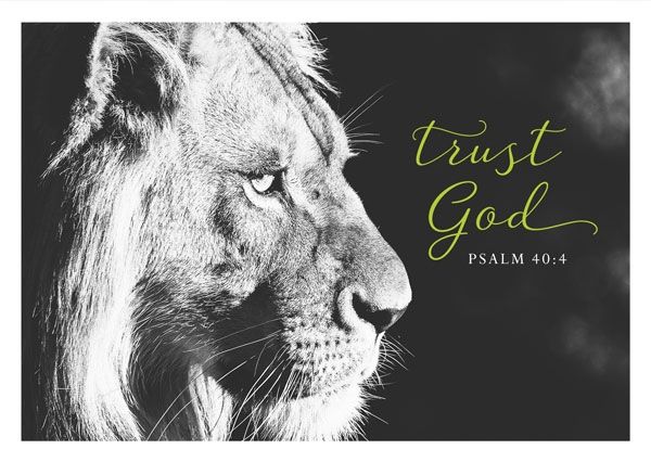 Postkarte Black & White - Trust God