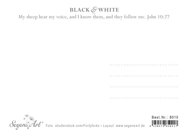 Postkarte Black & White - Listen to God