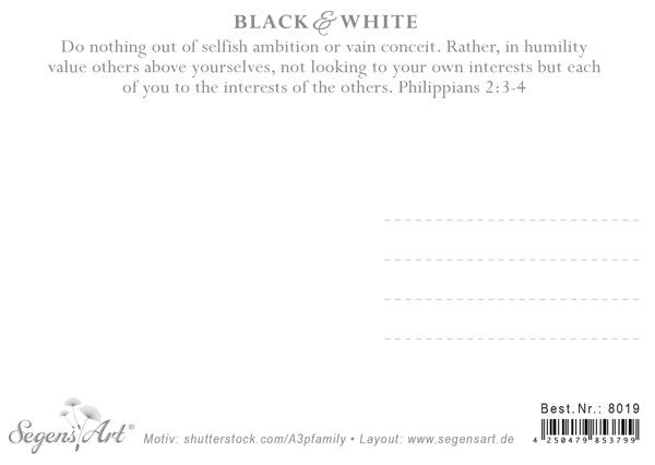 Postkarte Black & White - Spread joy
