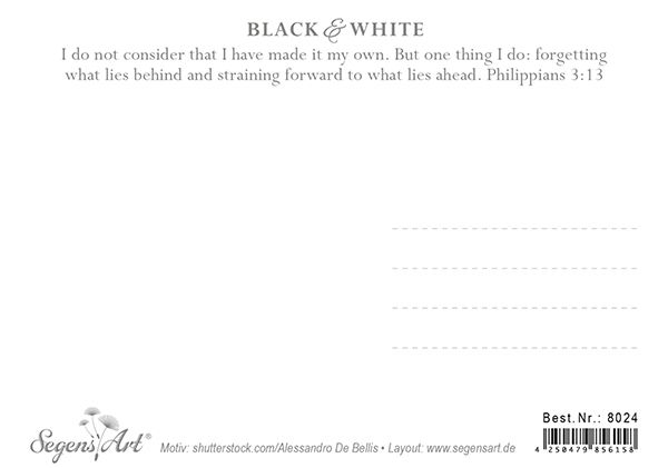 Postkarte Black & White - Go forward