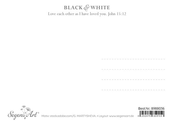 Postkarte Black & White - Love